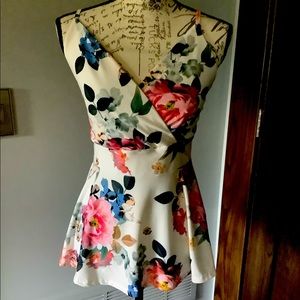 Floral A-Line dress blouse